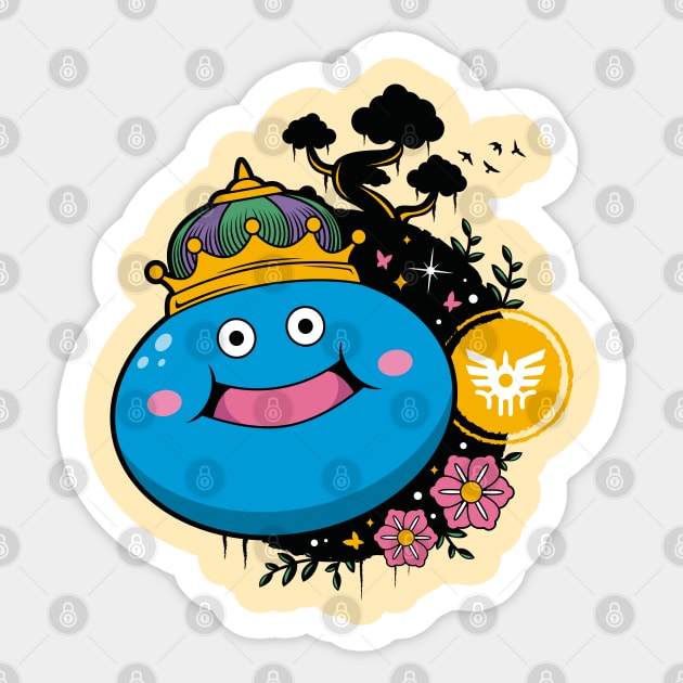 King Slime Japanese Landscape Sticker by logozaste